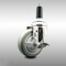 Service Caster 4 Inch 316SS Gray Polyurethane Swivel 1-1/8 Inch Expanding Stem Caster Brake SCC-SS316EX20S414-PPUB-TLB-118 - alternate 1